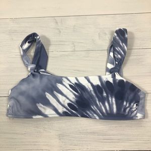 Aerie Bikini Top Somber Navy Tie Dye Size S